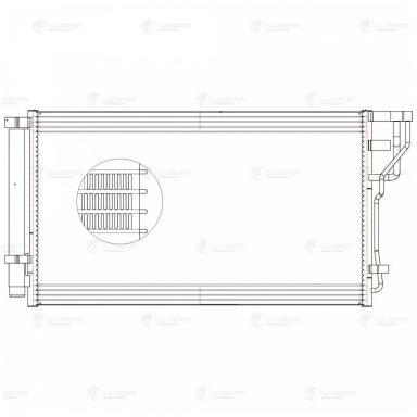 Радиатор кондиционера LRAC 08125
