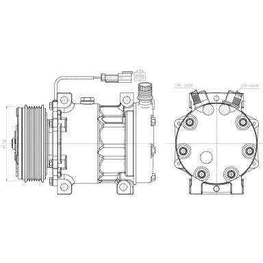 Компрессор кондиционера LCAC 0307