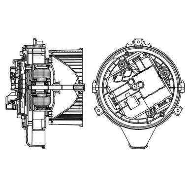 Мотор печки c крыльчаткой LFh 1034