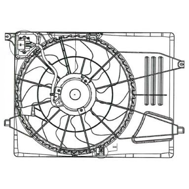 Вентилятор охлаждения в сборе с электроприводом LFK 0876