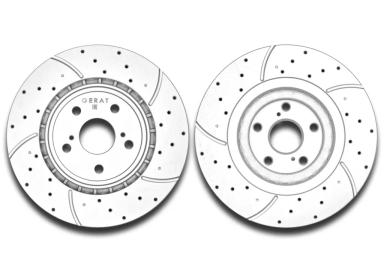 Диск тормозной передний DSK-F021P