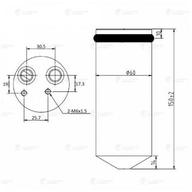 Ресивер-осушитель кондиционера LCR 0535