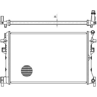 Радиатор двигателя LRc 1806