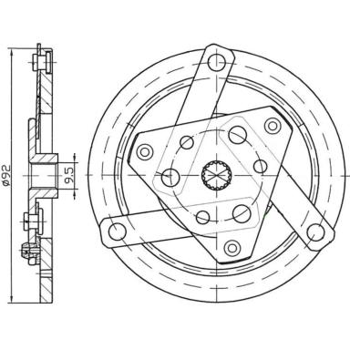 Пластина прижимная муфты компрессора кондиционера LCP 1101