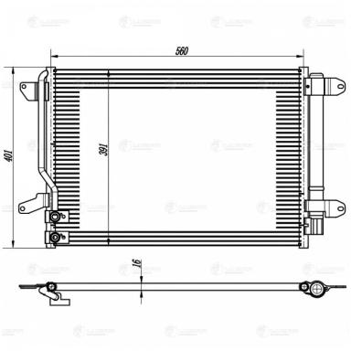Радиатор кондиционера LRAC 1803