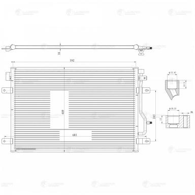 Радиатор кондиционера LRAC 1808
