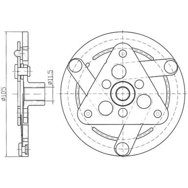 Пластина прижимная муфты компрессора кондиционера LCP 1801