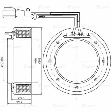 Катушка электромагнитная компрессора LMCC 0802