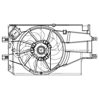 Вентилятор охлаждения в сборе с электроприводом LFK 0194