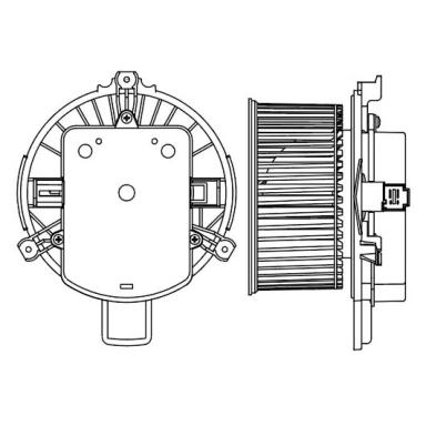 Мотор печки c крыльчаткой LFh 1516