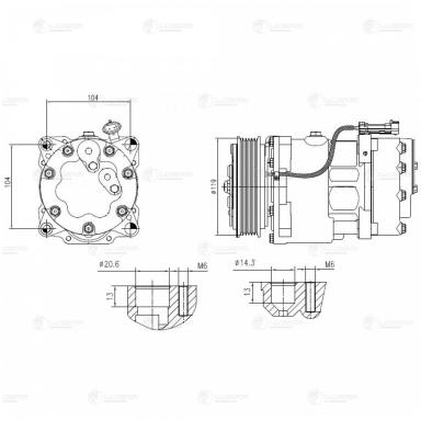 Компрессор кондиционера LCAC 0303
