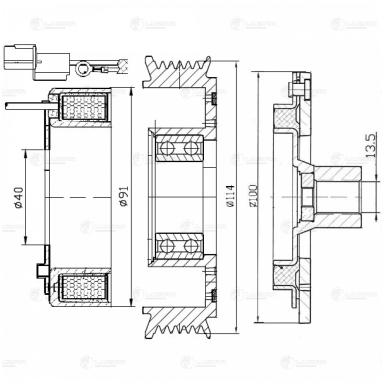 Муфта электромагнитная компрессора кондиционера LMAC 0801
