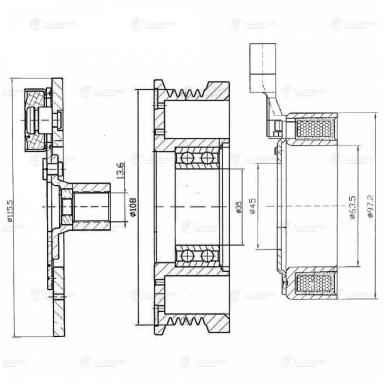Муфта электромагнитная компрессора кондиционера LMAC 1001