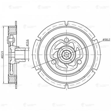 Пластина срывная муфты компрессора кондиционера LCH 0801