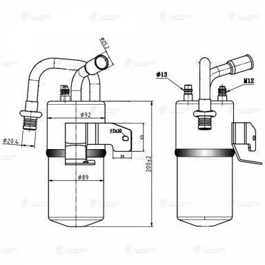 Ресивер-осушитель кондиционера LCR 1006