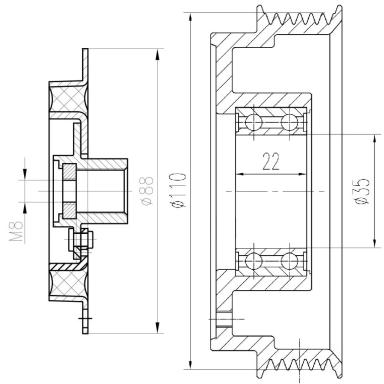 Муфта срывная для компрессора кондиционера LCC 15164