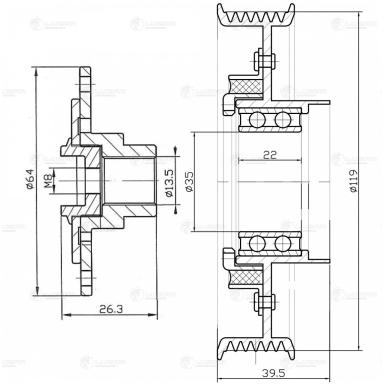 Муфта срывная компрессора кондиционера LCC 0802