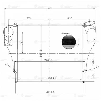 Радиатор интеркулера LRIC 0701