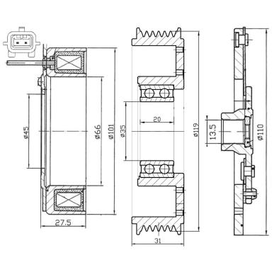Муфта кондиционера LMAC 0103