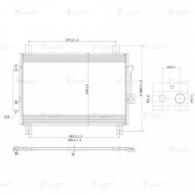 Радиатор кондиционера LRAC 1460