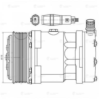 Компрессор кондиционера LCAC 1202