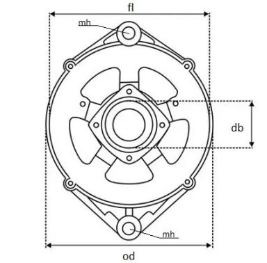 Крышка генератора передняя TT81154