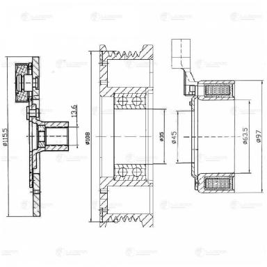 Муфта электромагнитная компрессора кондиционера LMAC 1002