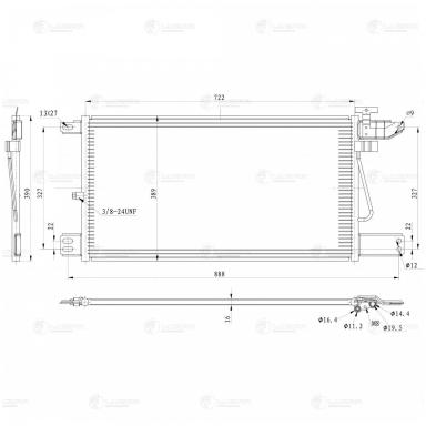 Радиатор кондиционера LRAC 2804