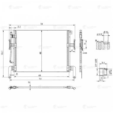 Радиатор кондиционера LRAC 0928