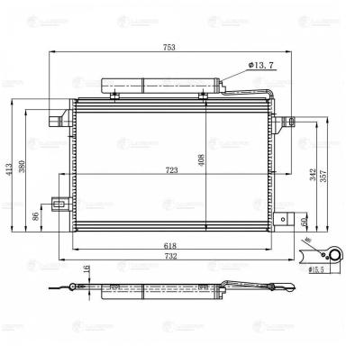 Радиатор кондиционера LRAC 1520