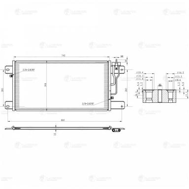 Радиатор кондиционера LRAC 2803